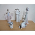 A group of Lladro figurines, including Dancer Woman, Debutante and Chit Chat girl. (1 box)