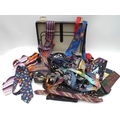 A large collection of gentleman's silk ties and bow ties, including brands such as Lanvin, Paco Raba... 