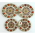 A group of four Royal Crown Derby plates, decorated in Old Imari pattern, 1128, comprising a pair of... 