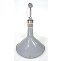An vintage industrial wall light, by Benjamin, with steel fittings and grey enamel shade, label for ... 