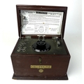 A Gecophone Crystal Detector Set No 1, in a mahogany case, circa 1920, with original instruction car... 