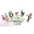 Moorland Miniatures, a set of Alice in Wonderland painted pewter figures depicting the Mad Hatter's ... 