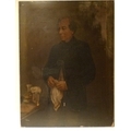After G. H. Barrable: an oliograph portrait of Benjamin Disraeli, laid onto canvas, 81 by 61cm, unfr... 