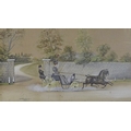 Henry William Standing (British, 19th/20th century): an equestrian watercolour depicting a Victorian... 