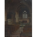 H. E. Stacy (British School, 19th century): church interior, signed and dated 1889 lower centre, 60 ... 