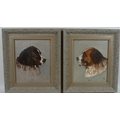 A pair of dog portraits, 'Jack' and 'Goldie', each initialled 'B. W.' and dated '97 lower right, oil... 