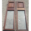 A pair of Art Nouveau Saloon swing doors. with etched glass above mahogany panels, complete with swi... 