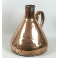 An early 19th century copper four gallon / one bushel measure, flask or pitcher, makers Smith & Webb... 