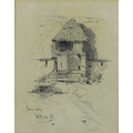 George Charles Haite (British 1855-1924): two pencil sketches, one depicting a Sussex barn, titled '... 
