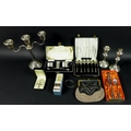 A group of silver items, comprising a pair of candlesticks, Birmingham 1968, W I Broadway & Co, a th... 