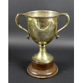A George V silver twin handled trophy, engraved 'The Coleherne Cup, Two Miles Race for Ponies, prese... 