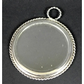 A mid 20th century Tiffany and Co hand mirror with rope twist rim, marked Sterling near handle, 7.2c... 