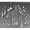 A collection of silver flatware, including a 19th century Sterling silver needle case, a 20th centur... 
