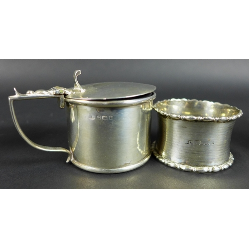 24 - A pair of Victorian silver salts, possibly George Unite and Sons, Birmingham 1866, together with a p... 