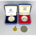 A group of coins, comprising a Victoria old head gold sovereign, 1901, in pendant setting, 8.2g, a s... 