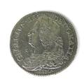 A George II silver Lima half crown, dated 1746, the reverse later engraved WH 1758.