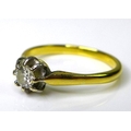 A 9ct gold and diamond solitaire ring, the brilliant cut stone approx 0.2ct, unmarked, size K/L, 2.3... 