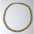 A 9ct gold necklace, solid Durham link, marked to both clasp and links, 41.6g, 44cm, with original r... 