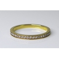An 18ct gold full eternity ring, the narrow band set with approximately 0.28ct of brilliant cut diam... 