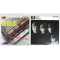 Two vinyl stereo long play 33⅓ RPM records by The Beatles, comprising Please Please Me, PCS 3042, YE... 