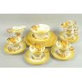 A group of Shelley Phlox pattern tea wares, comprising six cups, six saucers, six tea plates, one se... 