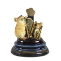 George Tinworth (British, 1843-1913) for Doulton, Lambeth, a stoneware Mouse Musician menu holder, d... 