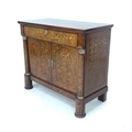 A Dutch 19th century chiffonier, with profuse marquetry inlaid over an oak body, single frieze drawe... 