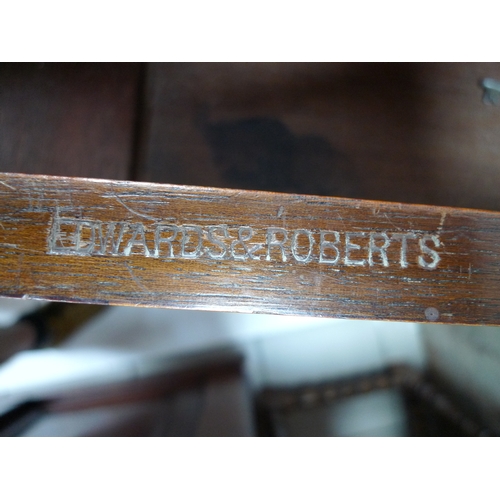 371 - A Gothic Revival mahogany sideboard, by Edwards & Roberts, circa 1890, with blind carved decoration,... 