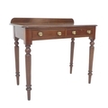 A late 19th century mahogany side table, with two drawers raised upon turned legs, 92 by 46.5 by 80.... 