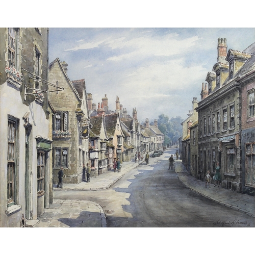 257 - Wilfrid Rene Wood (British, 1888-1976): a view of Stamford, depicting a particularly fine detailed v...