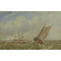 Miles Edmund Cotman (British, 1810-1858): 'Boats in a swell', unsigned, titled and attributed to mou... 