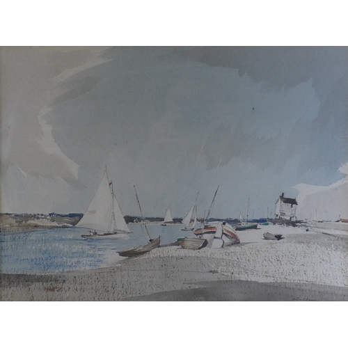 265 - Arthur Edward Davies RBA, RCA (British, 1893-1988): 'Yacht Racing at Blakeney', signed lower right, ... 