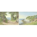 Charles J. Adams (British, 1859-1931): 'A Cove, Isle of Wight', signed lower right, titled verso, wa... 