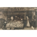 After Robert Walker Macbeth (1848-1910): 'The Fishmonger's Shop', etching after Frederick Walker, un... 