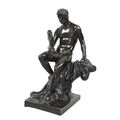 After the Antique: a 19th century bronze sculpture, modelled as Hercules and the Nemean Lion, portra... 