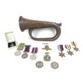 A group of late 19th century and WWII medals and ephemera, comprising a Long Service and Good Conduc... 