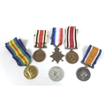 A group of three WWI medals with ribbons, War, Victory medals and 1914-15 Star, awarded to Sgt H. F.... 