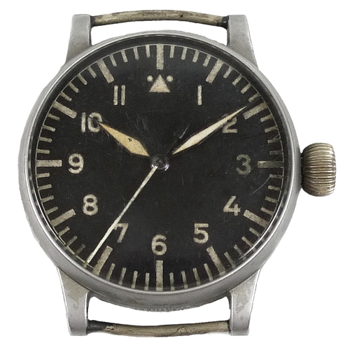170 - A German WWII Luftwaffe Type A Observers Watch or Beobachtungsuhr (B-Uhr), signed A. Lange & Sohne, ... 