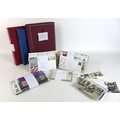 A collection of stamps, postcards and first day covers, with seven albums of International stamps, t... 