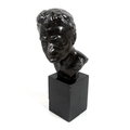An early 20th century bronze bust of monocled William Schaffler, signed 'D. Ede Ellisso[?] 1926', ra... 