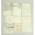 A group of eight letters and autographs, with letters penned by Duke of Wellington, Duke of Cumberla... 