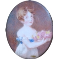 British School (circa 1820): a miniature portrait, 'Hon.ble Lady Neave, aged 7 years...', wearing a ... 