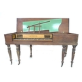 An early 19th century square piano by John Broadwood & Sons, London, mahogany case raised on six tur... 