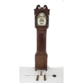 A George III mahogany and inlaid long case clock, brass dial signed 'Jno Austin, Shoreditch' to appl... 
