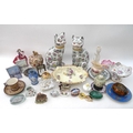 A collection of mixed china, including a Royal Doulton figurine, Autumn Breezes, HN1934, a pair of m... 