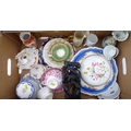 A collection of mixed ceramics, including a Coalport tureen and cover, a small Royal Worcester ewer,... 