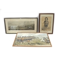 A group of three prints, including 'The Thin Red Line', a reproduction of the 1881 painting by Rober... 