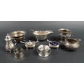 A group of eleven silver items, comprising an Asprey sauce boat, 14.5 by 7.6 by 7cm high, Birmingham... 