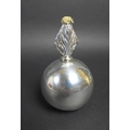 A George V silver Royal Fusiliers spherical grenade form table lighter, with screw top flame, 9.5cm ... 