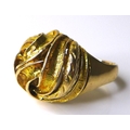 A 9ct gold ring of organic knot design, size L, 8.4g.
